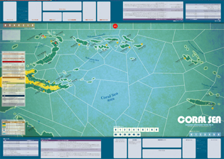■シミュレーションゲーム専門誌■【Command Magazine(コマンドマガジン) 】『珊瑚海キャンペーン』 マップ（A1判・全体）